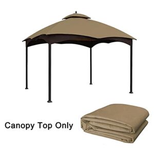 Tanxianzhe Replacement Canopy Top Double Tiered Canopy Cover Roof with Air Vent ONLY FIT for Lowe's Allen Roth 10'x12’ Gazebo #GF-12S004B-1 (Khaki)