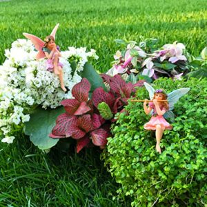 Mood Lab Fairy Garden - Miniature Fairies Figurines - Sitting Girls Set of 2 pcs - for Outdoor or House Decor Statue Kit