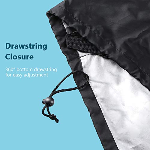 iCOVER Patio Chair Cover, 210D Lightweight Waterproof Cover for Deep Seat Armchair Lounge, Buckles Drawstring Design