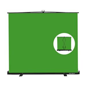 【wider style】 raubay 78.7in x 74.8in large collapsible green screen backdrop portable retractable chroma key panel photo background with stand for video conference, photographic studio, streaming