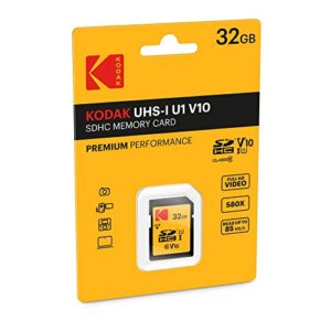 Kodak 32GB Class 10 UHS-I U1 SDHC Memory Card (5-Pack) Bundle with All-in-One USB Card Reader (6 Items)