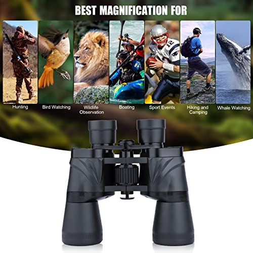 20x50 Binoculars for Adults - Binoculars for Bird Watching Hunting Wildlife Observation Sport Events Whale Watching Hiking and Camping with Harness and Phone Holder