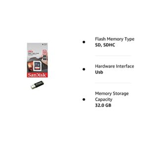 Sandisk 32GB SD SDHC Flash Memory Card for Nintendo 3DS N3DS DS DSI & Wii Media Kit, Nikon SLR Coolpix Camera, Kodak Easyshare, Canon Powershot, Canon EOS, Comes with Bonus SD/TF USB Card Reader