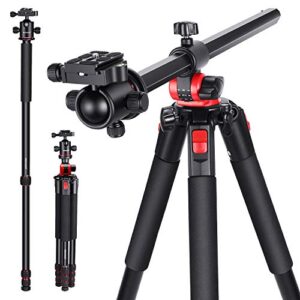 NEEWER 79 inch Camera Tripod Monopod with Center Column and Ball Head Aluminum, Arca Type QR Plate, Bag, Horizontal Tripod Overhead Camera Mount for DSLR Camera, Video Camcorder, Max Load: 33lb