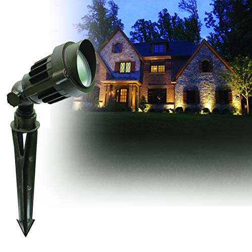 Westgate LED Low Voltage Landscape Spotlight - 12 Volt AC/DC Garden Light - Integrated LED - 400 Lumens - All Accessories Included (6 Watt, 5000K Cool White)