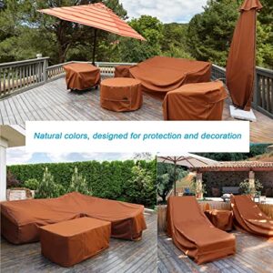 NettyPro Chaise Lounge Chair Covers Outdoor Waterproof Set 2, Patio Furniture Covers for Chaise Lounge Chairs, 76 x 26 x 32 Inch, Brown