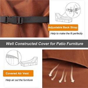 NettyPro Chaise Lounge Chair Covers Outdoor Waterproof Set 2, Patio Furniture Covers for Chaise Lounge Chairs, 76 x 26 x 32 Inch, Brown