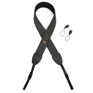 WANBY Camera Strap Black Canvas Neck Shoulder Strap with Quick Release Buckles for DSLR SLR