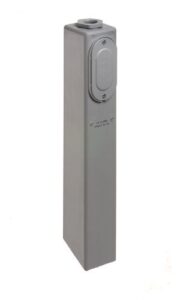 arlington gpln15gr-1 15-inch low-profile outdoor garden light post support, gray
