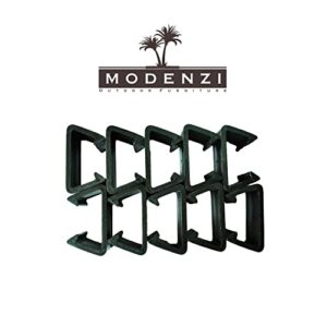 MODENZI Sectional Patio Furniture Clips 10 PCS Modular Patio Sofa connectors Outdoor Furniture Alignment Fasteners Clips for Wicker Garden Sofa Furniture Set