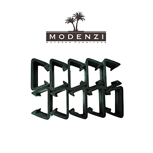 MODENZI Sectional Patio Furniture Clips 10 PCS Modular Patio Sofa connectors Outdoor Furniture Alignment Fasteners Clips for Wicker Garden Sofa Furniture Set