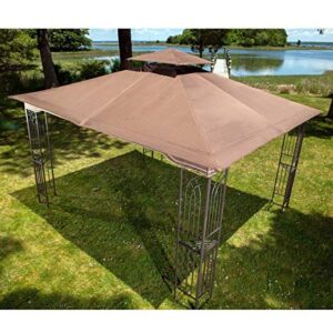 Brown Replacement Gazebo Canopy for 10 x 12 Regency II Patio Gazebo; Easily Update Your Gazebo