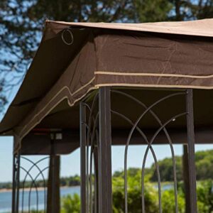 Brown Replacement Gazebo Canopy for 10 x 12 Regency II Patio Gazebo; Easily Update Your Gazebo