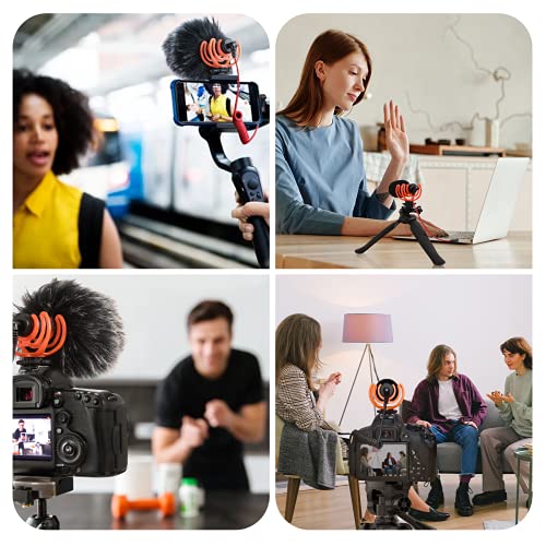 Camera Microphone, Shotgun Microphone Professional Super Cardioid Video Microphone with 10ft Extension Cable, Perfect for iPhone, Android Smartphones, Canon EOS, Nikon DSLR Cameras and Camcorders