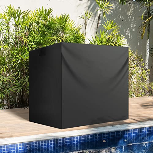 Pamapic Outdoor Patio Swing Cover for 2/3 Seat Porch Swing, 600D Oxford Cloth, Made of PVC Coated, Waterproof, Dustproof, Windproof, Suitable for Garden, Yard, Balcony, Porch,47"D x 70"W x 61"H(Black)