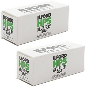 ilford hp5 plus black and white negative film iso 400 (120 roll film) 2-pack