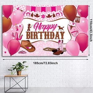 Western Cowgirl Birthday Party Decorations, Wild West Cowgirl Theme Birthday Party Supplies Cowgirl Birthday Party Banner Backdrop Wild West Cowboy Photo Booth Photography Background for Girl