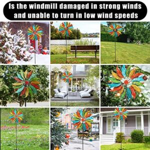 aboxoo 360 Wind Spinner,Extra Large Wind Spinners 22.8in Outdoor Clearance Metal Kinetic Spinners with Strong Wind Resistance,Garden Windmill for Yard and Garden Lawn