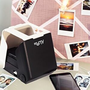 KiiPix Portable Portable Printer & Photo Scanner Compatible with FUJIFILM Instax Mini Film, Black