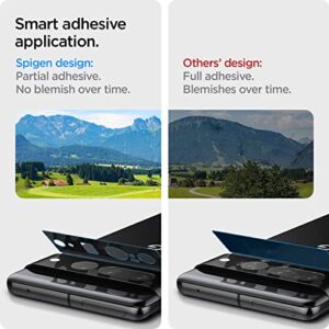 Spigen Camera Lens Screen Protector [GlasTR EZ Fit Optik] Designed for Pixel 7 Pro [Case Friendly] - Black [2 Pack]