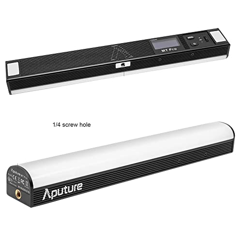 Aputure MT Pro,RGBWW Mini Tube Light,36 Pixel-Mappable,7.5W 2000K to10000K,9 Built-in Battery System FX with Grid and Tripod