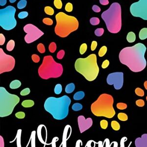 Briarwood Lane Rainbow Pawprints Welcome Garden Flag Dogs Cats Pet 12.5" x 18"