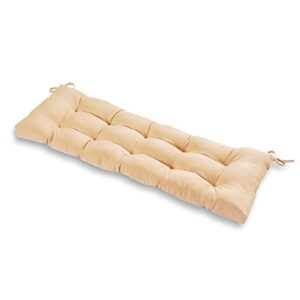greendale home fashions outdoor 51×18-inch bench cushion, set of 1, sand dollar