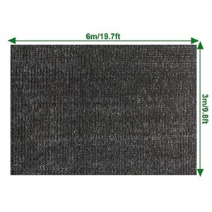 CertBuy Black Shade Cloth 10 x 20 FT, Sunblock Shade Cloth with Grommets, Garden Sun Shade Cloth for Plants, Shade Cloth for Greenhouse, Plants Cover, Patio, Outside, UV Resistant Shading Net