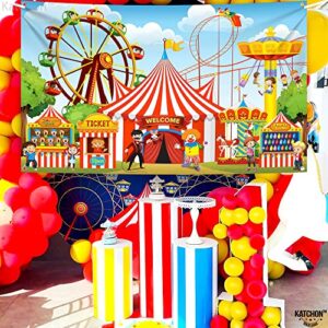 KatchOn, Carnival Backdrop for Carnival Decorations - XtraLarge, 72x44 Inch | Carnival Theme Party Decorations | Carnival Banner, Circus Theme Party Decorations, Circus Decorations | Circus Banner