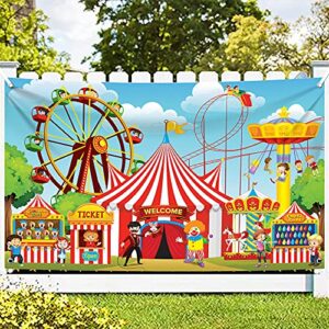 KatchOn, Carnival Backdrop for Carnival Decorations - XtraLarge, 72x44 Inch | Carnival Theme Party Decorations | Carnival Banner, Circus Theme Party Decorations, Circus Decorations | Circus Banner