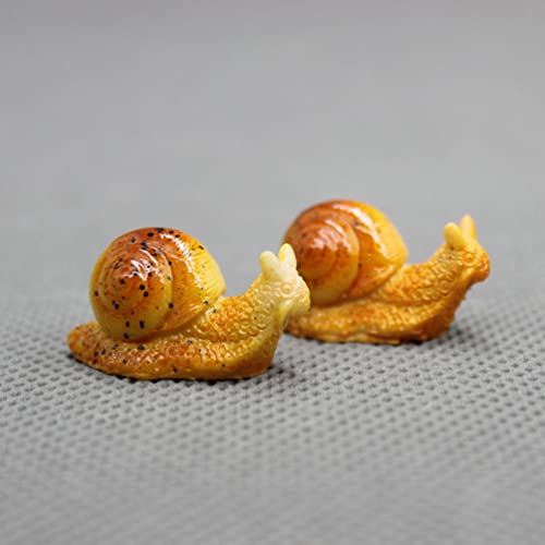 TOYANDONA Miniature Snail Figurines, 5pcs Resin Snail Figures Mini Snails for Miniature Micro Landscape Decor DIY Bonsai Crafts Ornaments