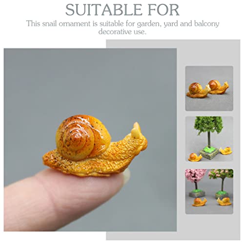 TOYANDONA Miniature Snail Figurines, 5pcs Resin Snail Figures Mini Snails for Miniature Micro Landscape Decor DIY Bonsai Crafts Ornaments