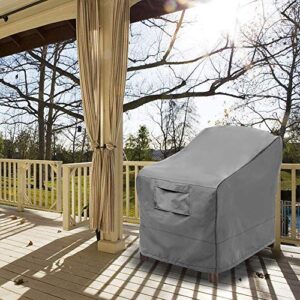 Vailge Patio Chair Covers, Lounge Deep Seat Cover, Heavy Duty and Waterproof Outdoor Lawn Patio Furniture Covers (4 Pack - Large, Grey)