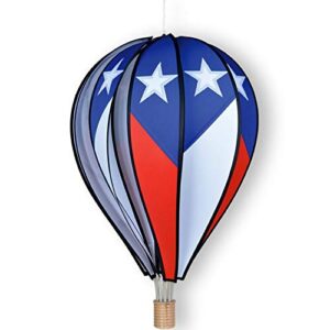 premier kites hot air balloon wind spinner | 26 inch 10 panel hanging spinning balloon decoration | quality large wind spinner for yard and garden | patriotic balloon