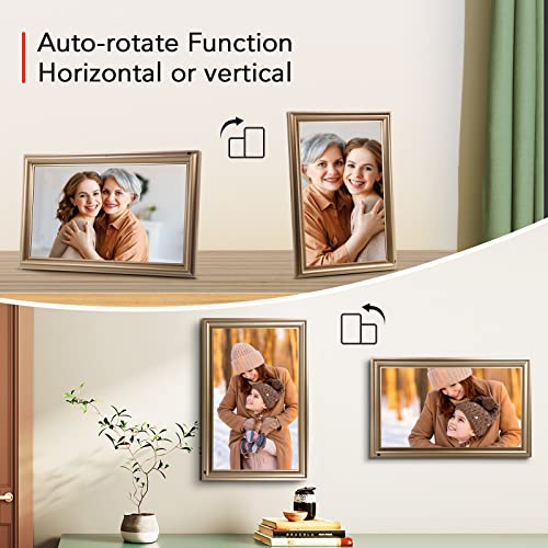 Large Digital Photo Frame 16 Inch, Canupdog 32GB WiFi Digital Picture Frame with 1920 * 1080 Full HD IPS Touchscreen, Auto-Rotate, Wall Mountable, Motion Sensor, Share via App from Anywhere