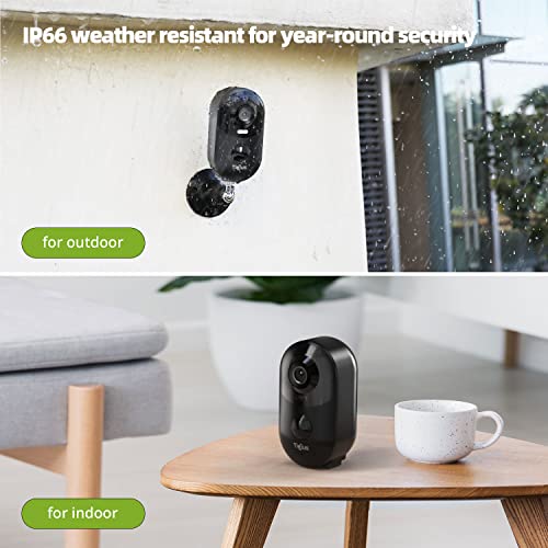 TIEJUS Outdoor Camera Wireless, 3MP Battery Powered Security Cameras with Night Vision, 2 Way Audio, PIR Detection, Spotlight & Siren Surveillance Camera, 2.4Ghz WiFi Only, IP66 Weatherproof, Cloud/SD