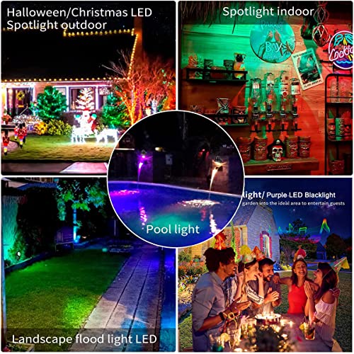 DECKALY Christmas Blacklight Spotlight 10W Purple LED IP65 Waterproof Outdoor Landscape Lighting with US Plug for Christmas Decorative,Dance Party,Stage Lighting,Body Paint,Yard,Lawn 1 Pack