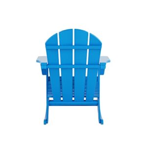 WO Home Furniture Patio Rocking Chair Outdoor Adirondack Rocker Chair (Pacific Blue)