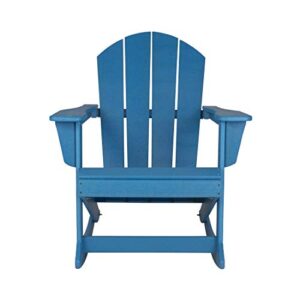 WO Home Furniture Patio Rocking Chair Outdoor Adirondack Rocker Chair (Pacific Blue)