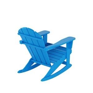 WO Home Furniture Patio Rocking Chair Outdoor Adirondack Rocker Chair (Pacific Blue)