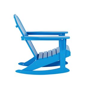 WO Home Furniture Patio Rocking Chair Outdoor Adirondack Rocker Chair (Pacific Blue)