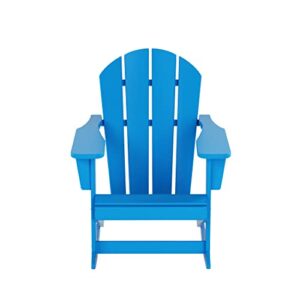 WO Home Furniture Patio Rocking Chair Outdoor Adirondack Rocker Chair (Pacific Blue)