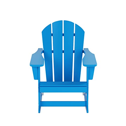 WO Home Furniture Patio Rocking Chair Outdoor Adirondack Rocker Chair (Pacific Blue)