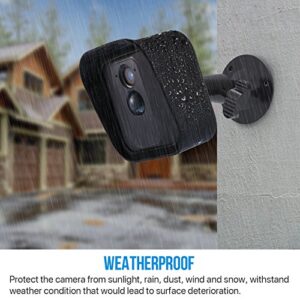 Frienda Blink XT Camera Wall Mount Bracket, Weather Proof 360 Degree Protective Adjustable Mount Bracket and Silicone Skin Cover for Blink XT Indoor/Outdoor Security Camera (1, Black)