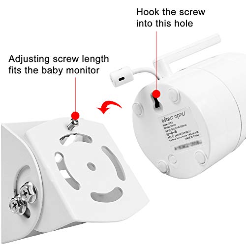 Adjustable Angle Mount for Infant Optics DXR-8, Motorola, Samsung, Babysense, HelloBaby and Most Universal Monitors Camera, Aluminum Alloy Material