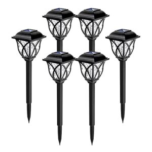 SOLPEX 6 Pack Solar Pathway Lights, LED Decorative Solar Outdoor Lights, Garden Lights Solar Powered Waterproof for Landscapes, Yard, Gardens, Pathways, Walkways and Driveways