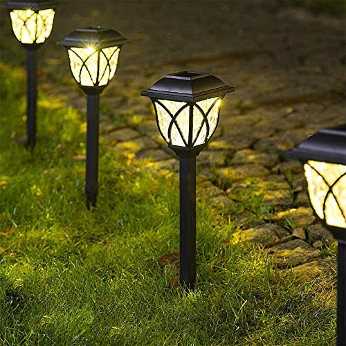 SOLPEX 6 Pack Solar Pathway Lights, LED Decorative Solar Outdoor Lights, Garden Lights Solar Powered Waterproof for Landscapes, Yard, Gardens, Pathways, Walkways and Driveways