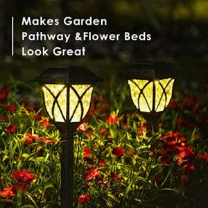 SOLPEX 6 Pack Solar Pathway Lights, LED Decorative Solar Outdoor Lights, Garden Lights Solar Powered Waterproof for Landscapes, Yard, Gardens, Pathways, Walkways and Driveways