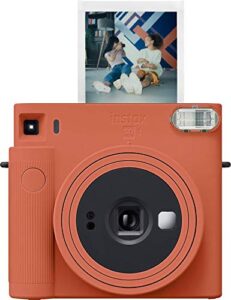 fujifilm instax square sq1 instant camera – terracotta orange (16670510)