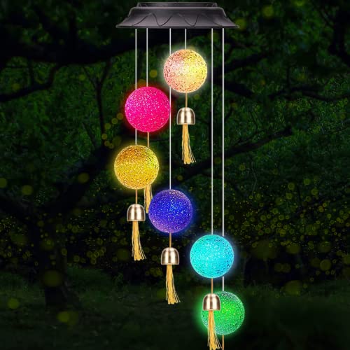 Winzwon Gifts for Mom Mothers Day from Daughter Solar Wind Chimes Outdoor Home Mobile Hanging Garden Patio Porch Yard Decor Birthday Gifts for Women